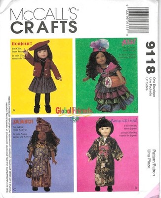 McCALLS 9118 - 18 Inch Doll - International Costume Pattern - UNCUT