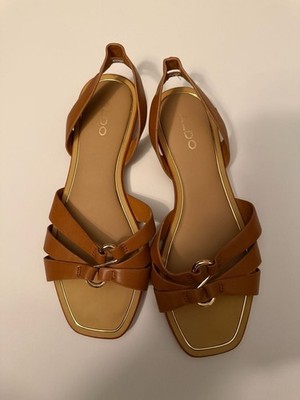ALDO Nydirarin Medium Brown Women's Flat Sandals Size 6