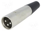Connector: XLR plug on male straight conductor PIN: 3