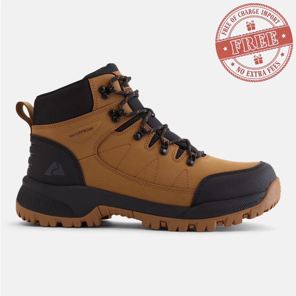Men\'s Shoes Size 7 Ozark Trail Mens Leather Work Hiking Boot Brown Ozark Trail Hiking Work Boots Men main image 2
