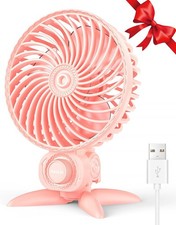 USB Small Fan, Desk Fans with CVT Variable Speeds, Strong Cooling Airflow,Quiet