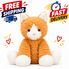 Jellycat Fuddlewuddle Ginger Cat Plush 9 Inch Soft Stuffed Animal Toy Gift