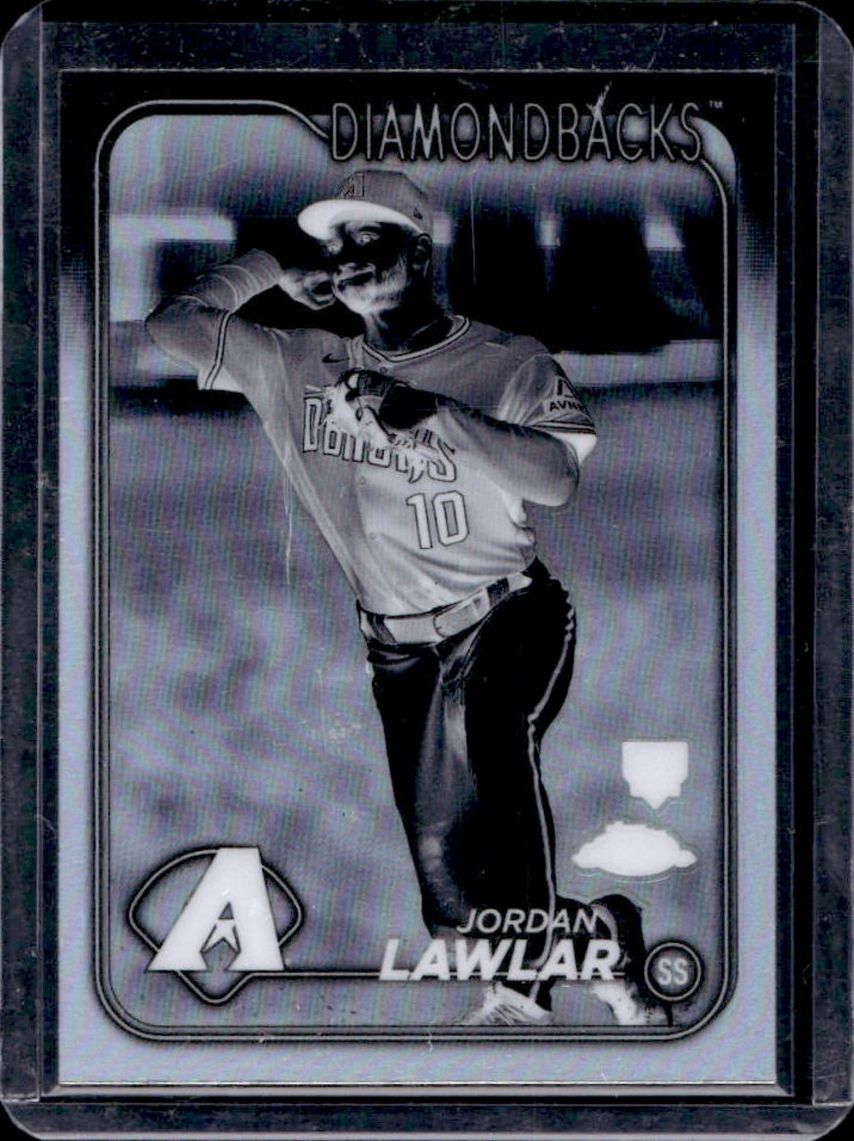 2024 Topps Chrome Jordan Lawlar Negative Refractor Rookie RC #229 Diamondbacks