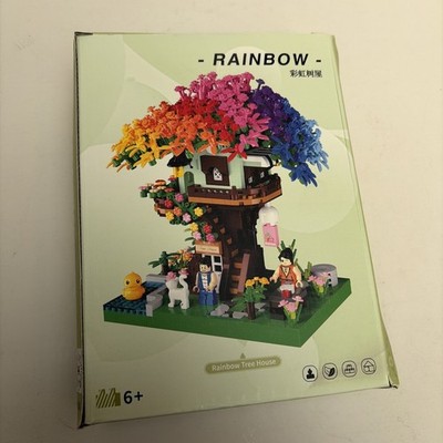 Architecture Rainbow Tree Building Block Treehouse Garden Mini Bricks 1528pcs