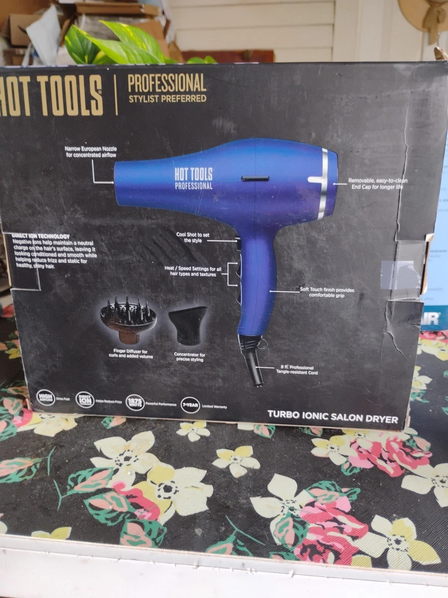 Hot Tools Professional tourmaline tools 200 Cobalt Blue Hair Dryer Hot Tools Blue Professional Hair Dryer Hair Dryers for sale  main image 4