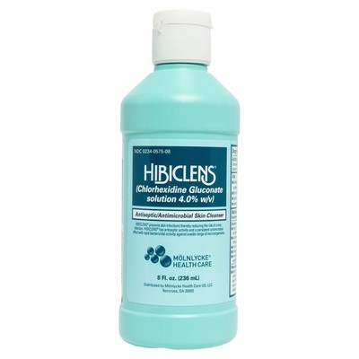 Hibiclens Antiseptic / Antimicrobial Skin Cleanser 8 oz. Liquid Bottle 24 per