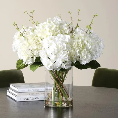 Uttermost 60248 Anastasia Hydrangea  Cream Hydrangeas and Natural Foliage - Picture 4 of 4