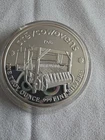 Rare 1976 Engelhard Stevcoknit Stevcowovens 1 OZ. .999 Silver Round Fabrics