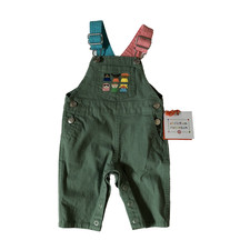 CHRISTIAN ROBINSON Size 0-3 Month NWT Baby Kids Green Cotton Blend Coveralls