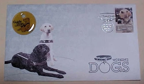 AUSTRALIA  DOG TAG MEDALLION 2008 on GUIDE DOGS CACHET UNADDRESSED