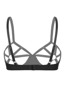 US #XL Womens Cups Open Nipples Push Up Bra Underwired Hollow Out Sexy Lingerie