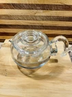 PYREX Flameware 8336 Stovetop Teapot & Lid 6 Cup Clear Glass Kettle Vtg USA