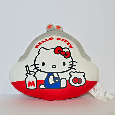 Large 14'' 2017 Sanrio Hello Kitty Squish Plush Pillow Shaped Like Coin Purse