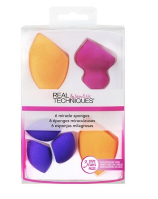REAL TECHNOLOGIES 6 Wunderschwämme RT-91570 Brandneu Make-up - Kosmetik