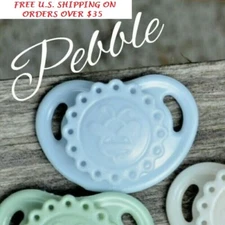 Honeybug VINTAGE MICROpreemie Magnetic Pacifier reborn doll Bitty PEBBLE BLUE