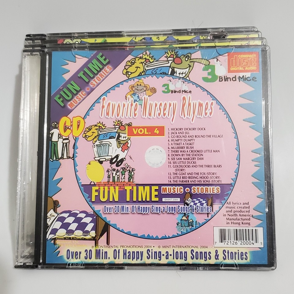 6 Fun Time Music And Stories Children's CDs New Sealed Vols 15 And Vol
