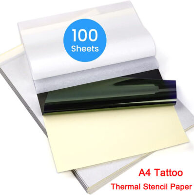 100 Tattoo Transfer Papier Schablone Thermo Transparent Tatoo Papier für Phomemo