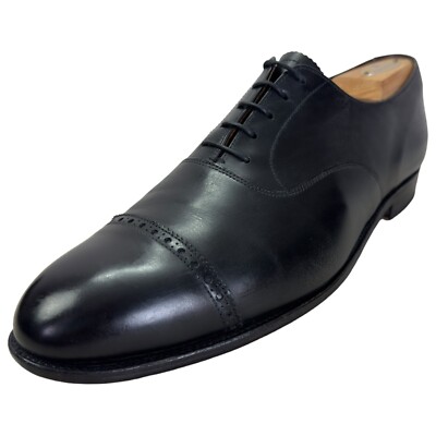 Turnbull & Asser Black Oxford Leather Captoe Dress Shoes Made in England Mens 10 Size 10.5 D Turnbull & Asser Oxford Leather Dress Shoes Made  main image 4
