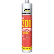 Everbuild 200 Contractors LMA Silicone Sealant - WHITE *Multi Buy Discount*