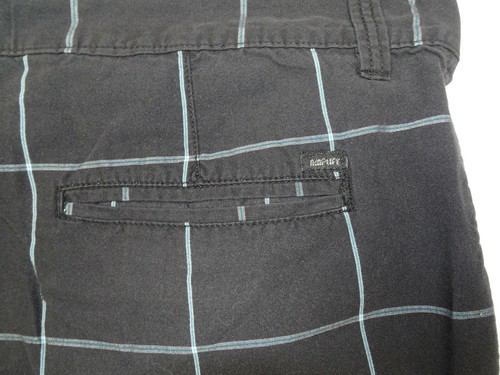 Amplify Mens 4 Pocket Zip Up Check Casual Board Shorts Size 40 Black - Picture 8 of 12