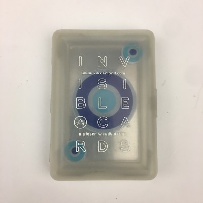 Kikkerland Pieter Woudt Design Invisible Cards Poker Playing Cards Blue w Case