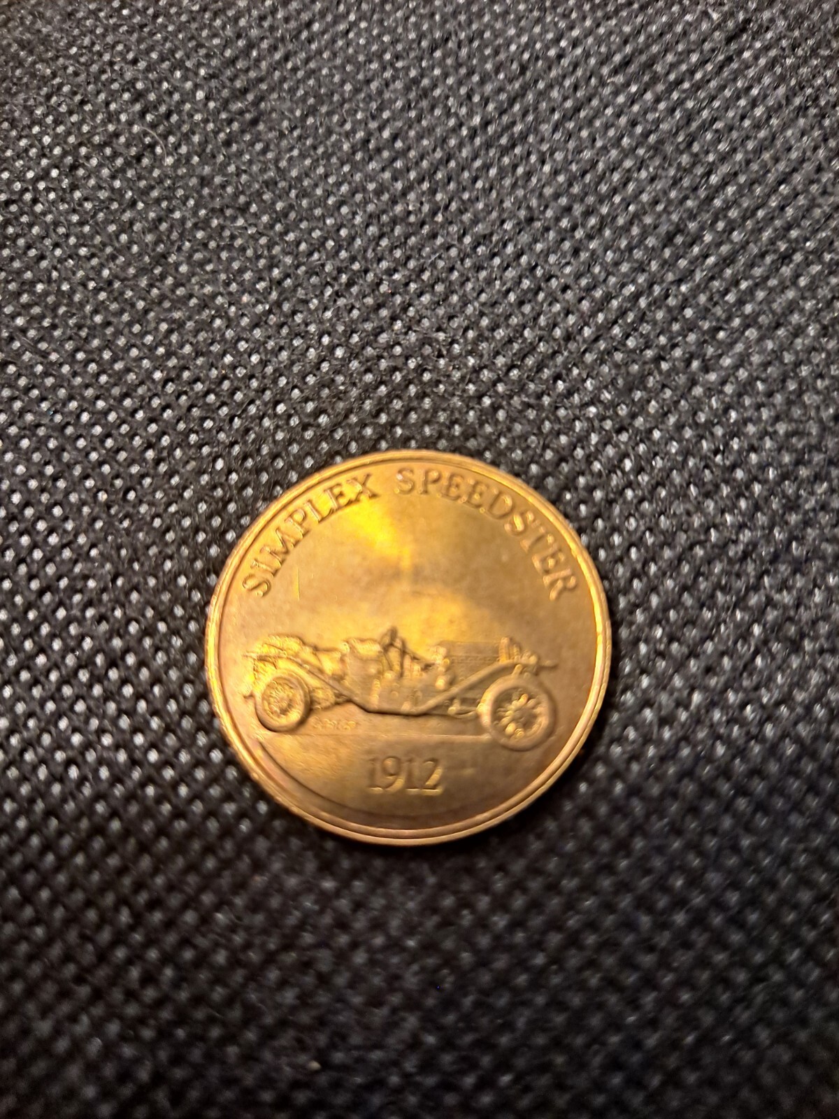 1912 SIMPLEX SPEEDSTER CAR TOKEN!   e6330UXX