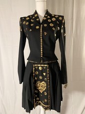 John Galliano - AW1997 Egyptian Collection Gold Button Heart Skirt Suit