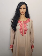 Pakistani/Indian Kurti Kurta Punjabi Desi Dress Kameez Size L Top Linen Shirt