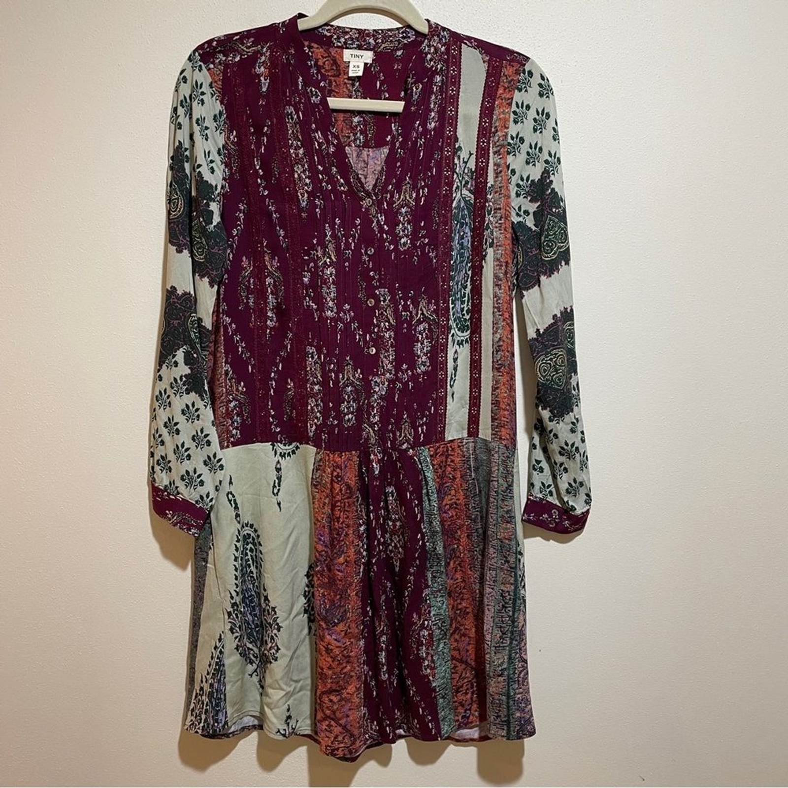 Anthropologie Tiny Patchwork Print Shirtdress Shi… - image 4