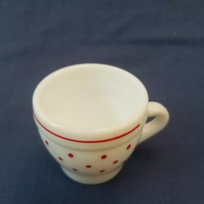 Cerve Espressotassen Demitasse Cerve Milchglas Tasse Vintage gerippt Untertasse 100ml