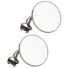Universal 4 Inch Clamp-on Peep Mirrors Driver And Passenger Side Sold As Pair