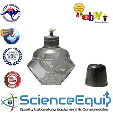 Spirit Burner Lamp 125ml HEXAGONAL GLASS Alcohol Burner LABORATORY CHEMISTRY