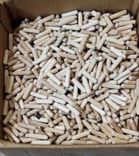 1000 Pcs - 8mm x 35mm 5/16" x 1-3/8" Multi-Groove Fluted Wood Dowel Pin's Birch