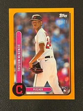 Triston McKenzie 2021 Topps Brooklyn Collection Rookie Orange Parallel /25 