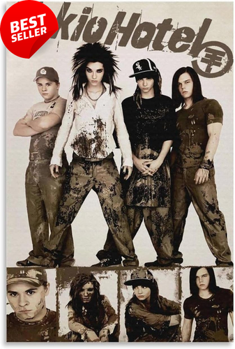 Tokio Hotel Band Canvas Poster 12x18 Vintage Wall Art Decor - Picture 11 of 12