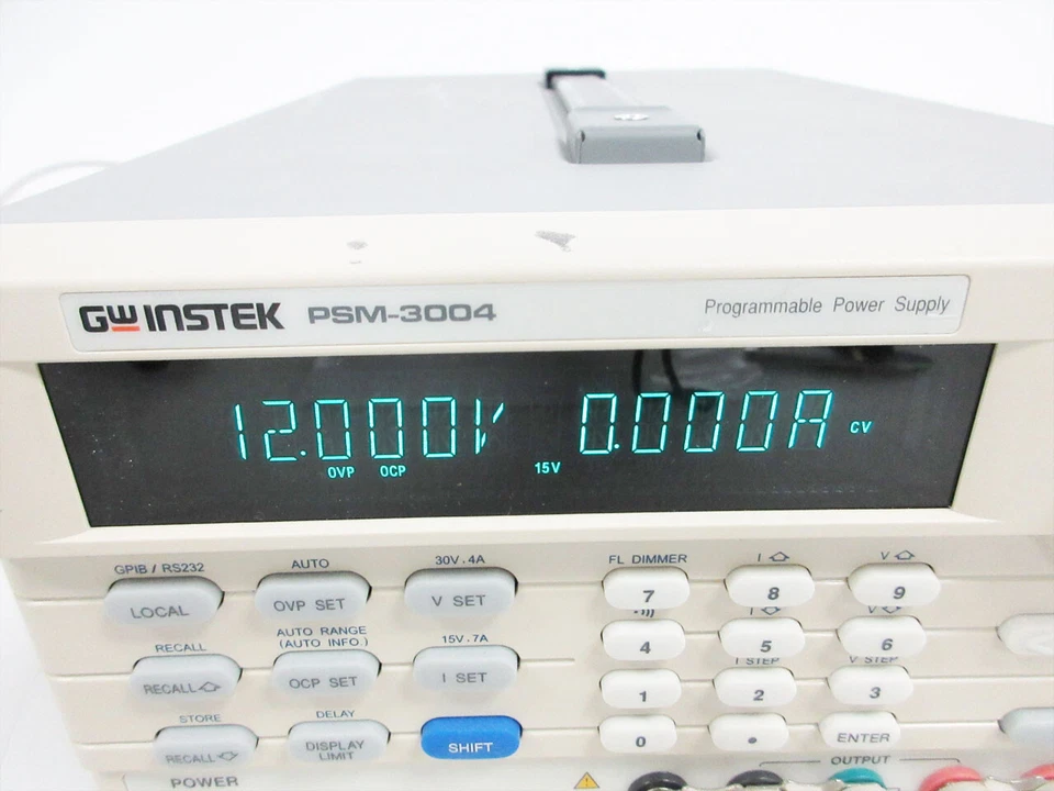 GW INSTEK PSM-3004 DC POWER SUPPLY 2-RANGE 0- 15V / 7 A OR 0- 30 V / 4 A - Image 2 of 4