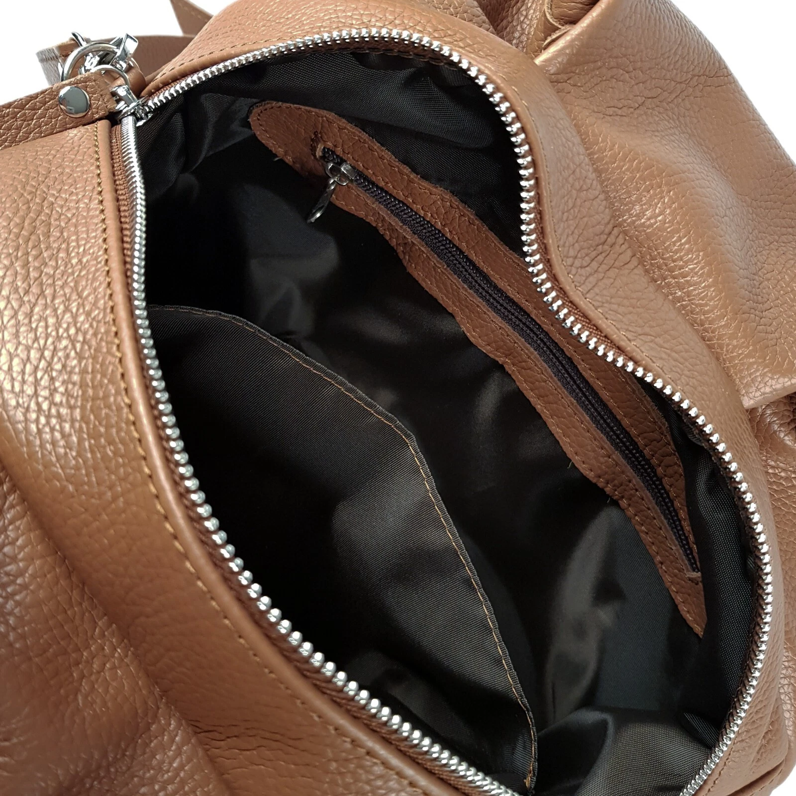 COACH Borsa a tracolla donna in vera pelle marrone ciottolato