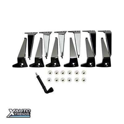 KMC XD Series XD822 Wheel Insert Fins Chrome 20X10 ET -24 12 Pcs 822FIN21024NC