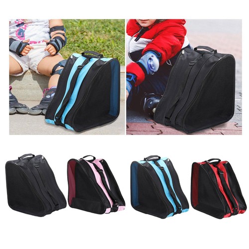 Kowaku Sac Patins à Roulettes Portable - Sac Chaussures Patinage Sur Glace Durable Avec Bandoulière Réglable Noir