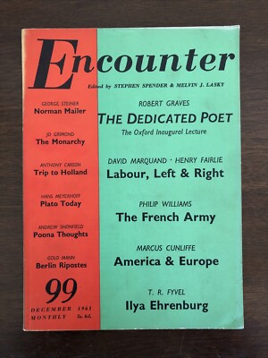 Encounter Literary Magazine Dec 1961-Hans Meyerhoff, Ilya Ehrenburg et al.