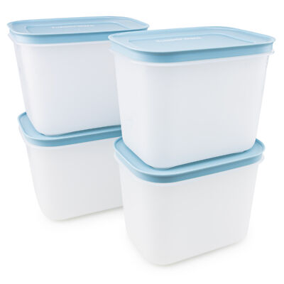 Tupperware Eis-Kristall Gefrierbehälter rauchblau 4x 1,1 L Aufbewahrung