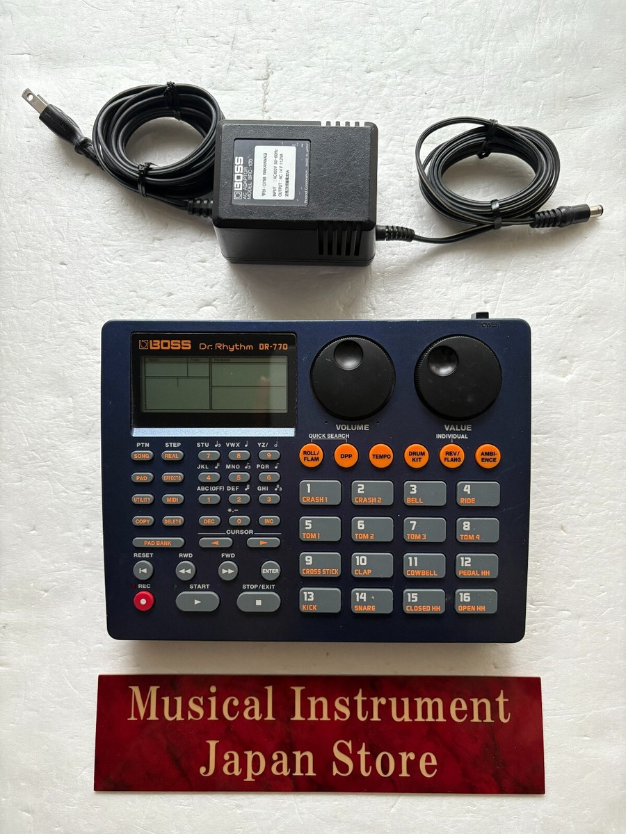 Boss DR-770 Dr.Rhythm Drum Machine Used with Adapter Used from 