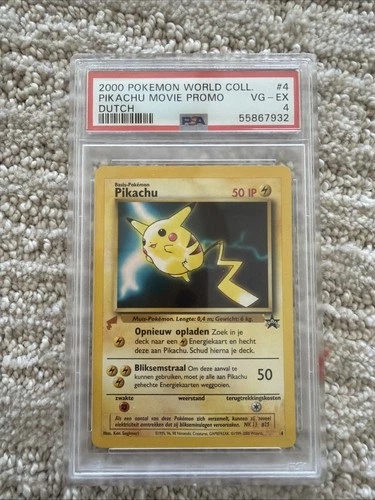 PSA 4Dutch Pikachu 4 Movie Promo 2000 Pokemon World Collection Card