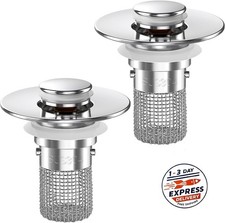 Tap n de fregadero para atrapar pelos 2 unidades , acero inoxidable