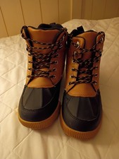 Wonder Nation Boys Ankle Duck Winter Snow Boots Size 4 Fast Shipping