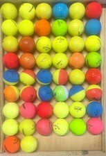 50 Used colored golf balls. Various brands.