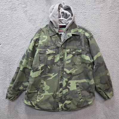 #ad #ad Craftsman Hooded Camouflage Insulated Jacket Men#x27;s XXL $59.95