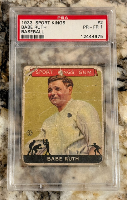 Babe Ruth 1933 Goudey Sport Kings
