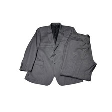 Jos. A. Bank Signature Collection Mens Grey Herringbone Wool Suit R48 W42xL30