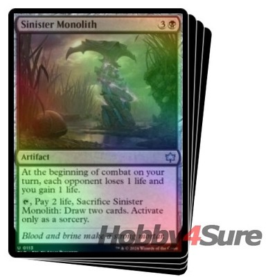 Foil Sinister Monolith X4 M/NM Magic: The Gathering MTG Bloomburrow